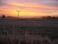 Sonnenaufgang auf dem Weg nach Isenstedt, Winter 2008