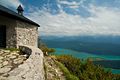 Blick von der Kapelle Fahrenberg auf den Walchensee