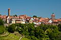 Rothenburg ob der Tauber vom Burggarten aus gesehen