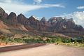 Vor der Einfahrt zum Zion Nationalpark