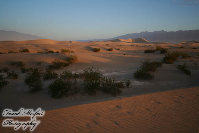 Sonnenaufgang bei den Sanddünen von Stovepipe Wells