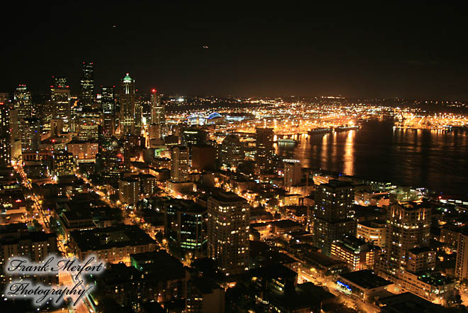 Aussicht von der Space Needle abends