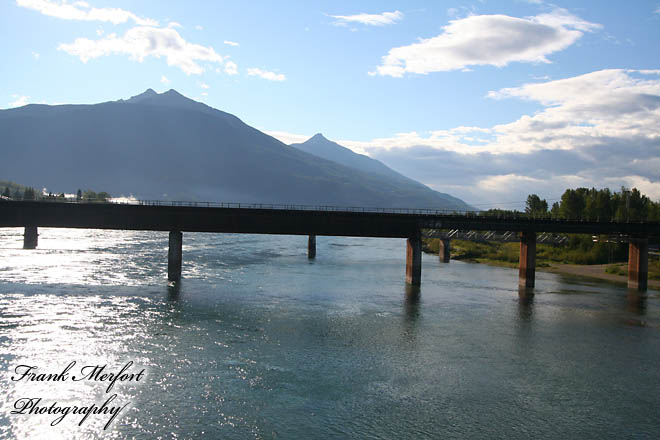 Brücke über dem Columbia River bei Revelstoke