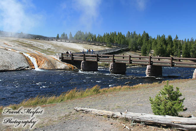 Brücke über dem Firehole River