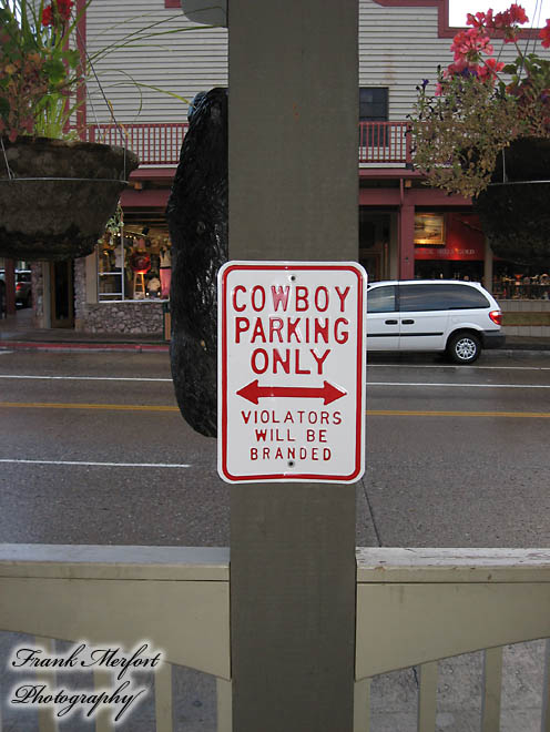 Cowboy parking only